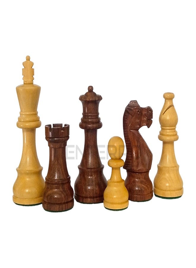 Enterro Wooden Chess Pieces 3.75 inch Staunton German Knight Classic Series - Made of Acacia and Boxwood (Without Chess Board) - Image 2
